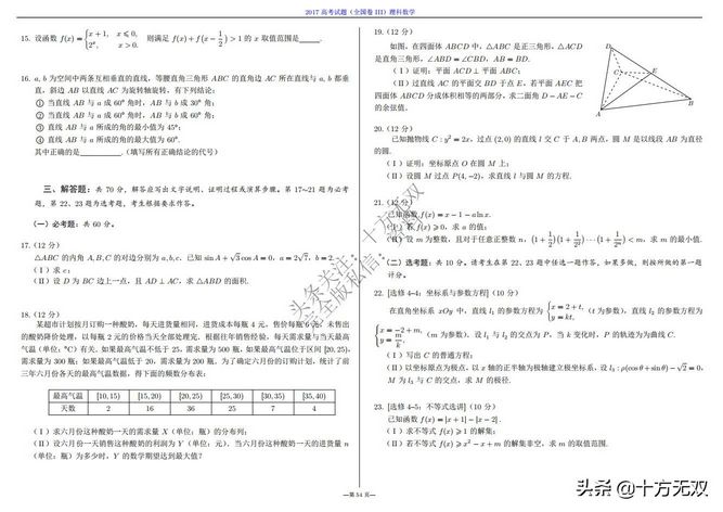 2012-2022全国高考数学真题试卷PDF高清打印版,2010至2022数学高考真题