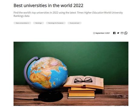 2022世界大学影响力排名重磅发布英国20所大学进入TOP100,2022年度世界大学影响力排名