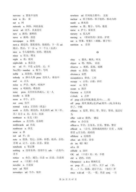 2021年高考英语考试大纲词汇表图片版,2021高考英语单词大纲pdf