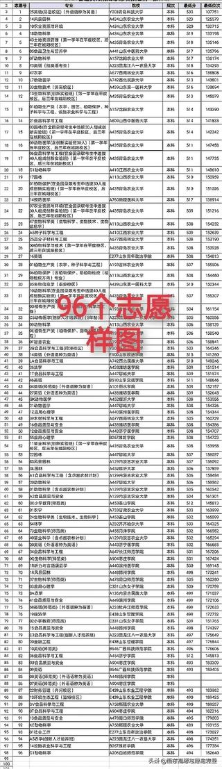 2022年山东高考志愿填报简单高效选择96个志愿一个表就够了,高考志愿填报山东2020