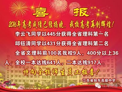 牛南通高考包揽15个全省第一各高中喜报满天飞,南通市各高中高考喜报