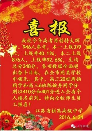 牛南通高考包揽15个全省第一各高中喜报满天飞,南通市各高中高考喜报