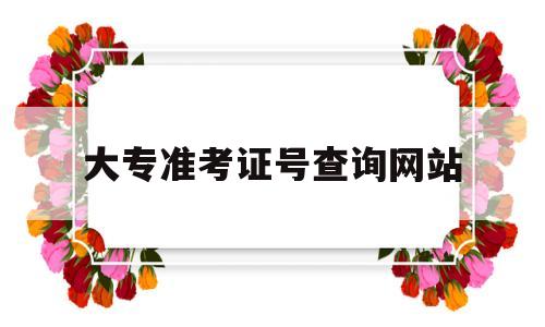 大专准考证号查询网站,大专准考证号忘了怎么查成绩