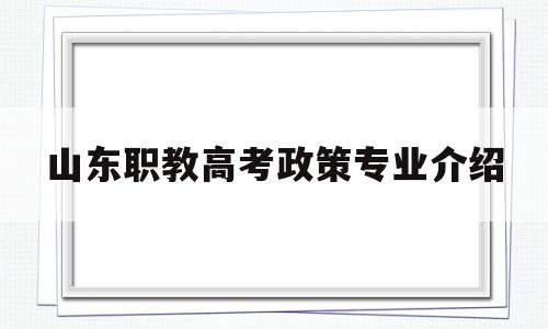 关于山东职教高考政策专业介绍的信息